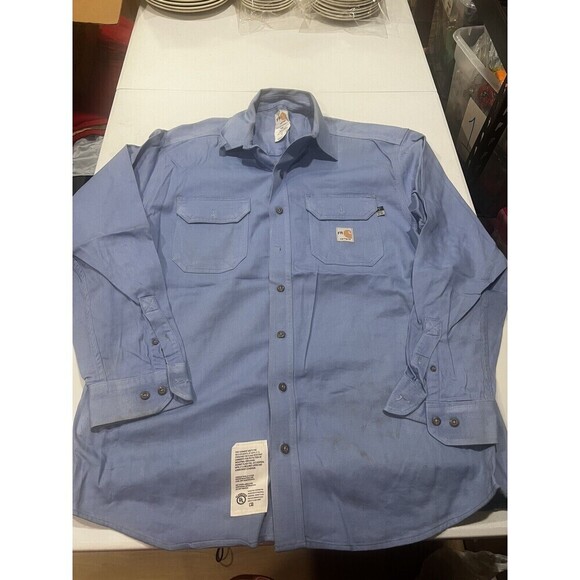 Carhartt Other - Preowned Carhartt Large RG light blue Fire Resistant Shirt 294-80 ARC2